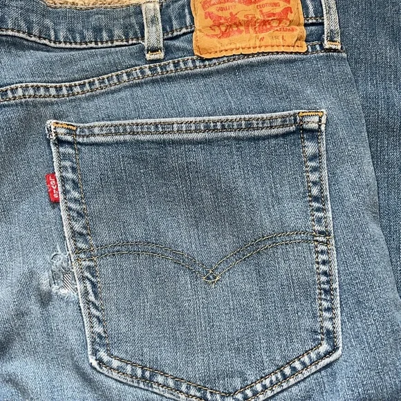 Levi’s Regular Relaxed Fit Mens Distressed Denim - Picture 4 of 8